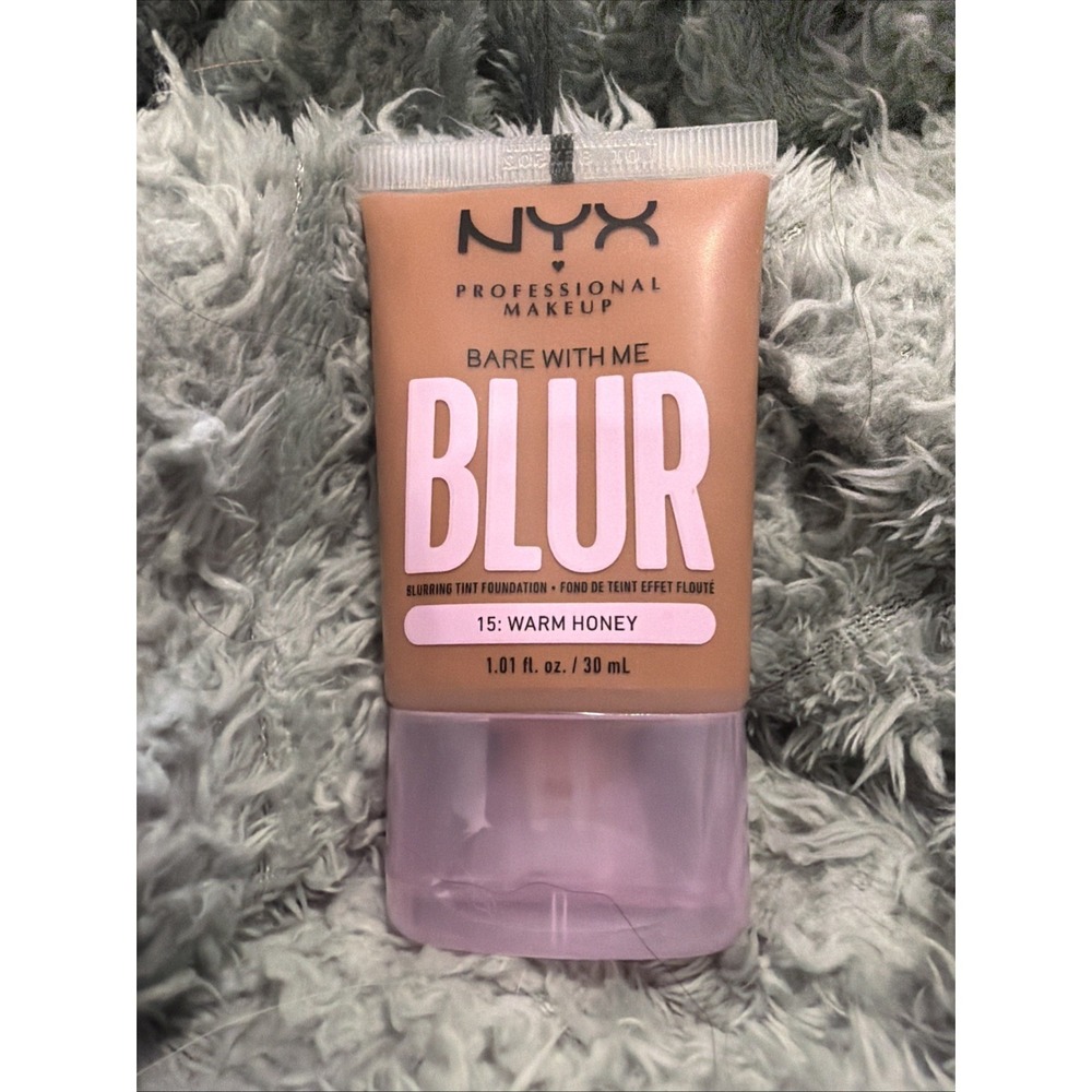 NYX MAKEUP BARE WITH ME BLUR Blurring Tint Foundation 15: Warm‎ Honey Sealed